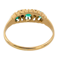 Victorian emerald and diamond ring from 1897