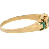 Victorian emerald and diamond ring from 1897