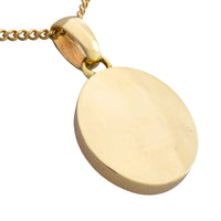 Orange opal pendant in 14 carat gold