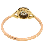 Old cut diamond solitaire ring in 18 carat gold