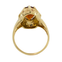 Vintage cabochon citrine ring in 14 carat gold