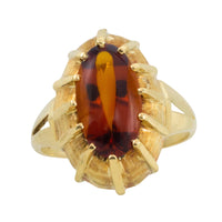 Vintage cabochon citrine ring in 14 carat gold