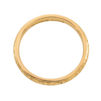 Vintage 18 carat gold band with motif-wedding rings-The Antique Ring Shop