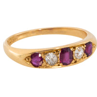 Edwrdian ruby and diamond ring from 1911
