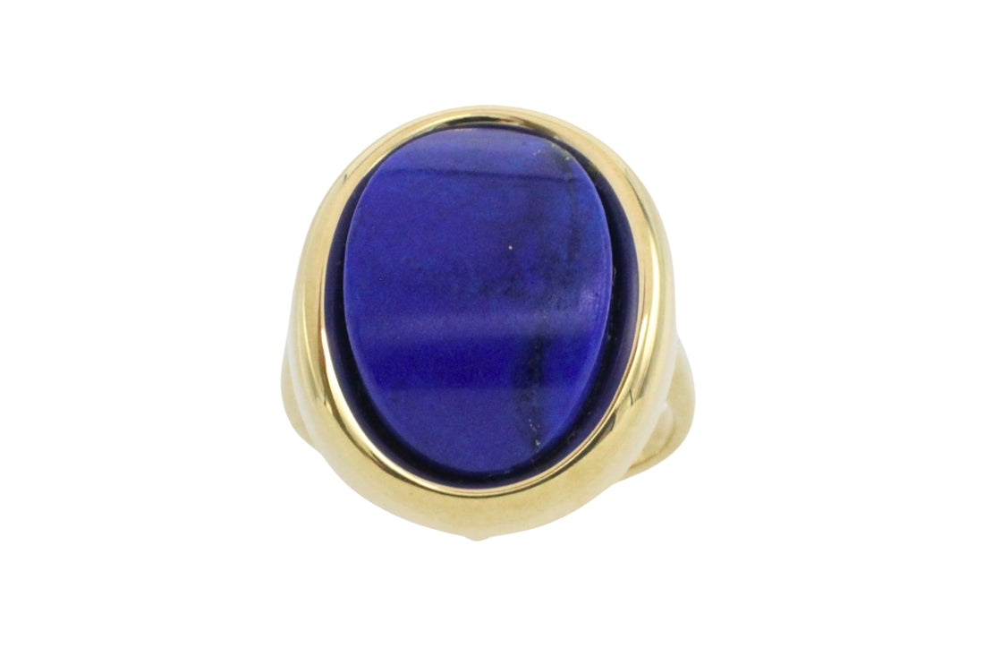 Lapis lazuli ring in 14 carat gold-Rings-The Antique Ring Shop