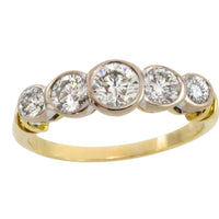 Five stone diamond ring in 18 carat gold