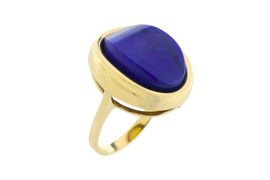 Lapis lazuli ring in 14 carat gold-Rings-The Antique Ring Shop