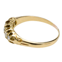 Edwardian five stone old cut diamond ring