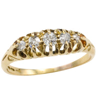 Edwardian five stone old cut diamond ring