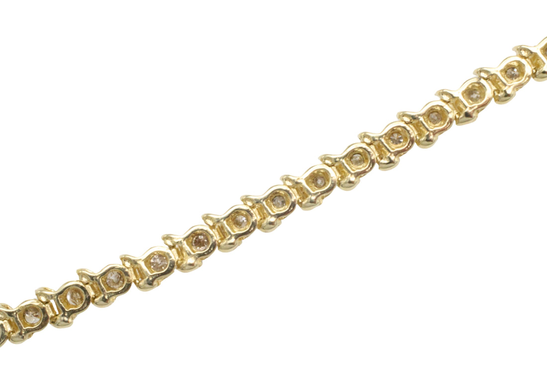 Vintage diamond bracelet in yellow and white gold-Bracelets-The Antique Ring Shop