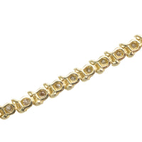 Vintage diamond bracelet in yellow and white gold-Bracelets-The Antique Ring Shop