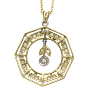 Belle Epoque pendant with diamonds and pearls