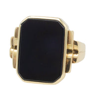 Vintage onyx signet ring