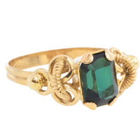 Ornate tourmaline ring in 18 carat gold