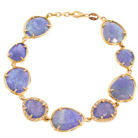 Tanzanite and diamond bracelet in 18 carat gold