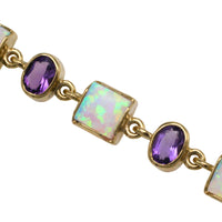 Opal and amethyst bracelet