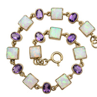 Opal and amethyst bracelet