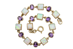 Opal and amethyst bracelet-The Antique Ring Shop