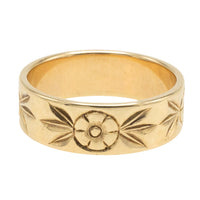 Vintage ring met bloemmotief