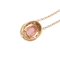 Rhodochrosiet en diamanten hanger van 18 karaat goud