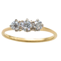 Edwardian old cut diamond ring in 18 carat gold