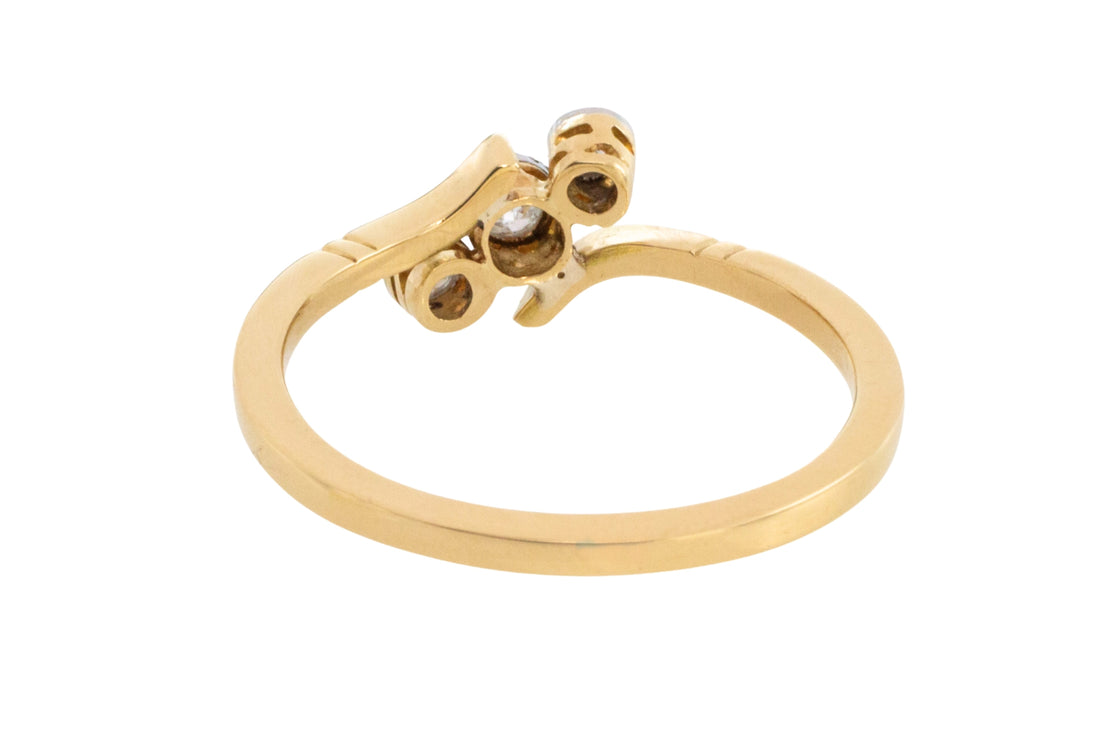 Edwardian three stone old cut diamond ring-Antique rings-The Antique Ring Shop