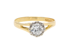 Vintage diamond solitaire ring-engagement rings-The Antique Ring Shop