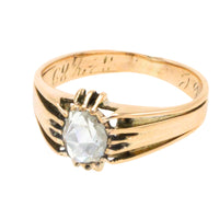 Antique rose diamond Belcher style ring
