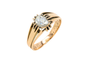 Antique rose diamond Belcher style ring