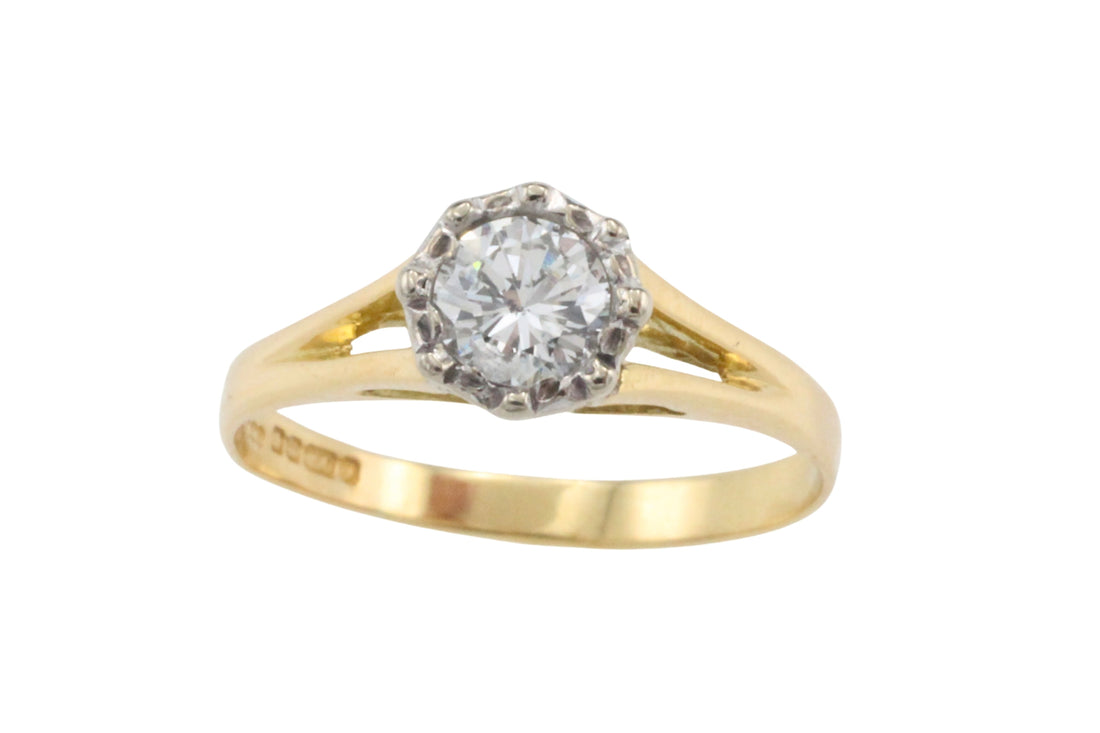Vintage diamond solitaire ring