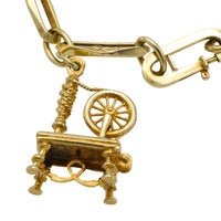 Vintage charm bracelet in 14 carat gold
