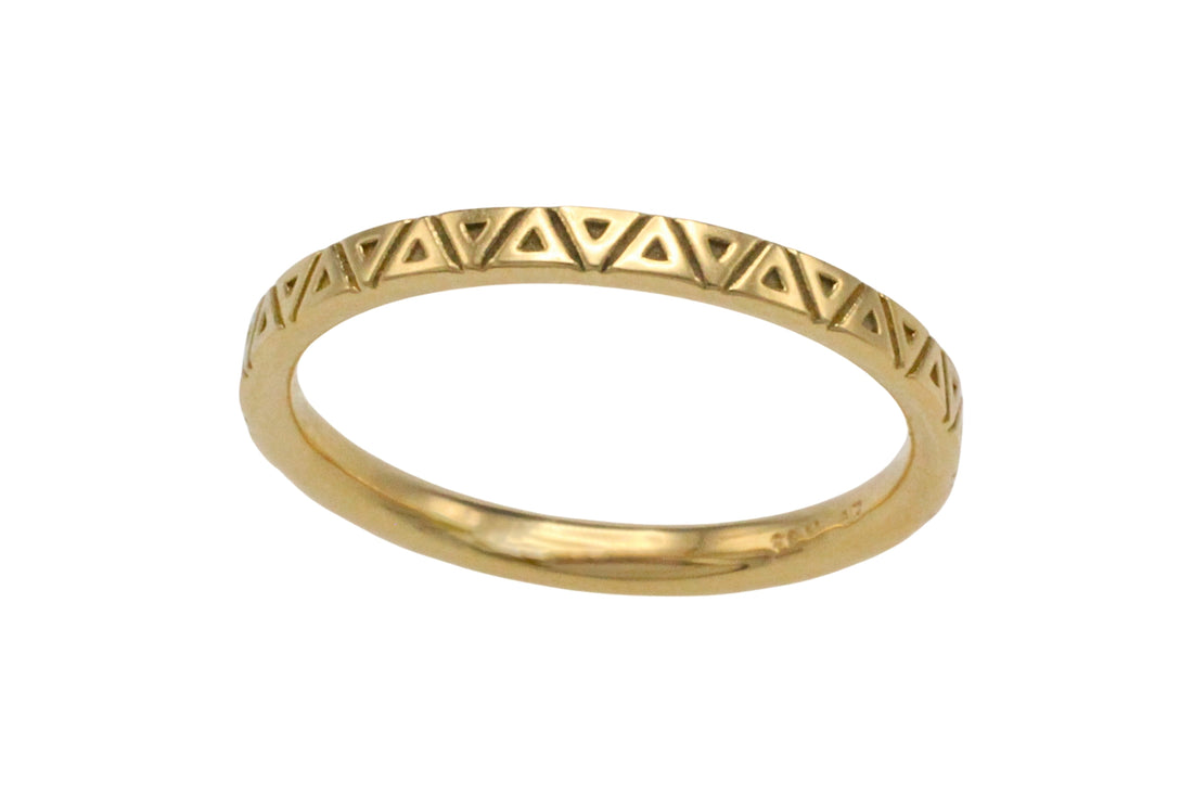 18 karaat gouden ring met motief