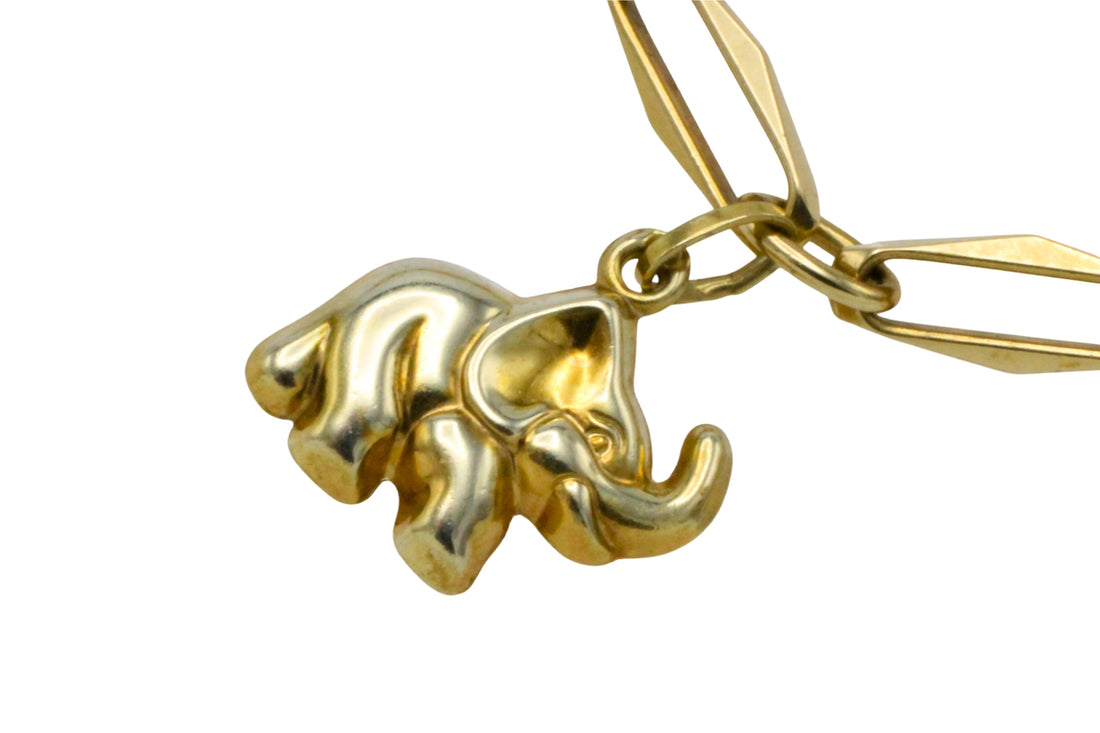 Vintage charm bracelet in 14 carat gold