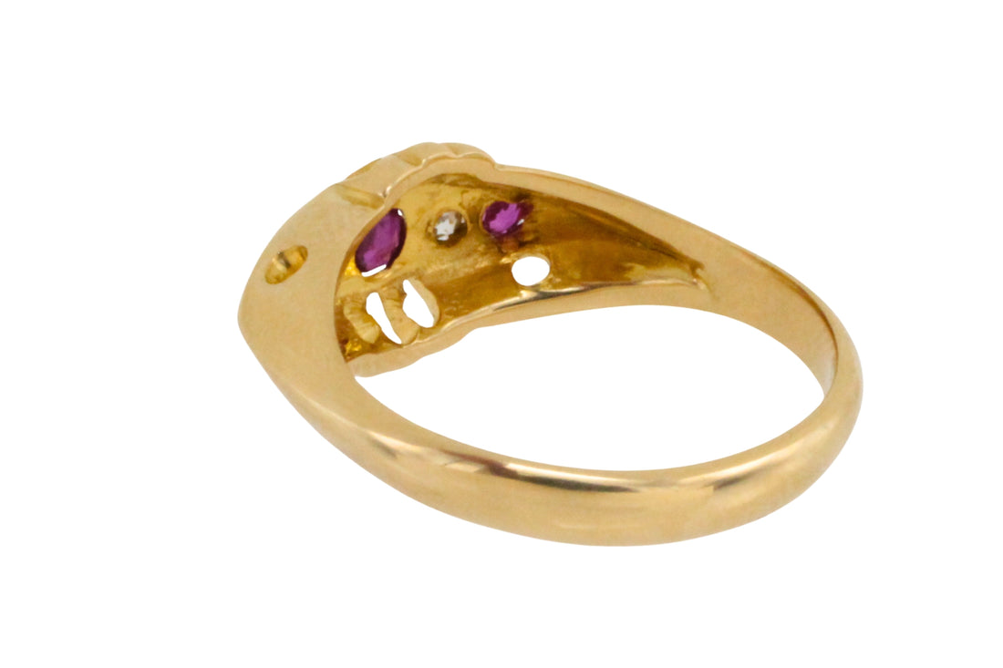 Ruby and diamond ring from 1918