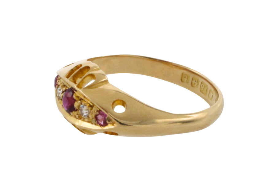 Ruby and diamond ring from 1918