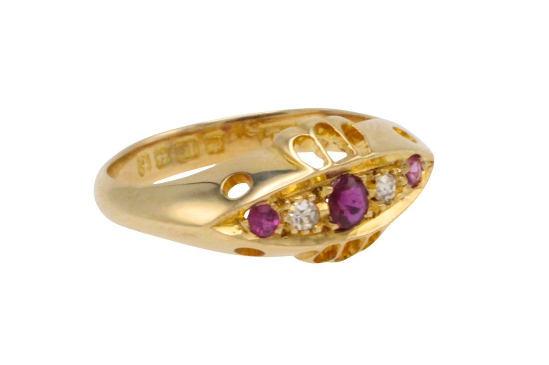 Ruby and diamond ring from 1918