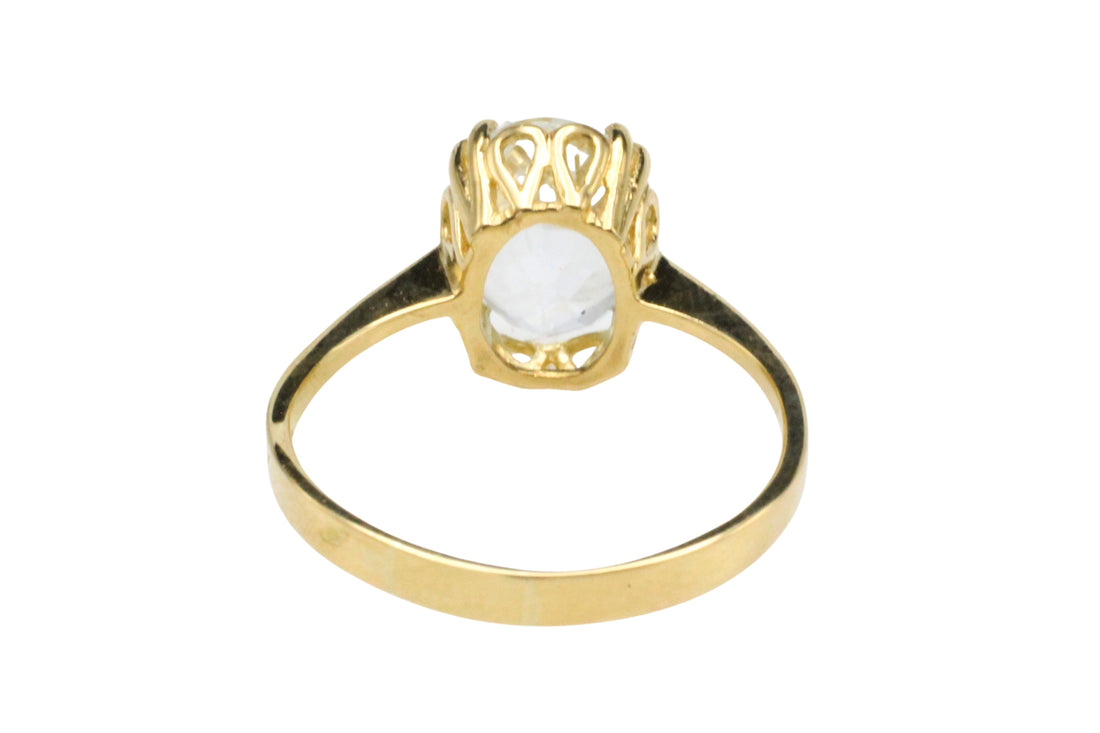 Aquamarine ring in 18 carat gold