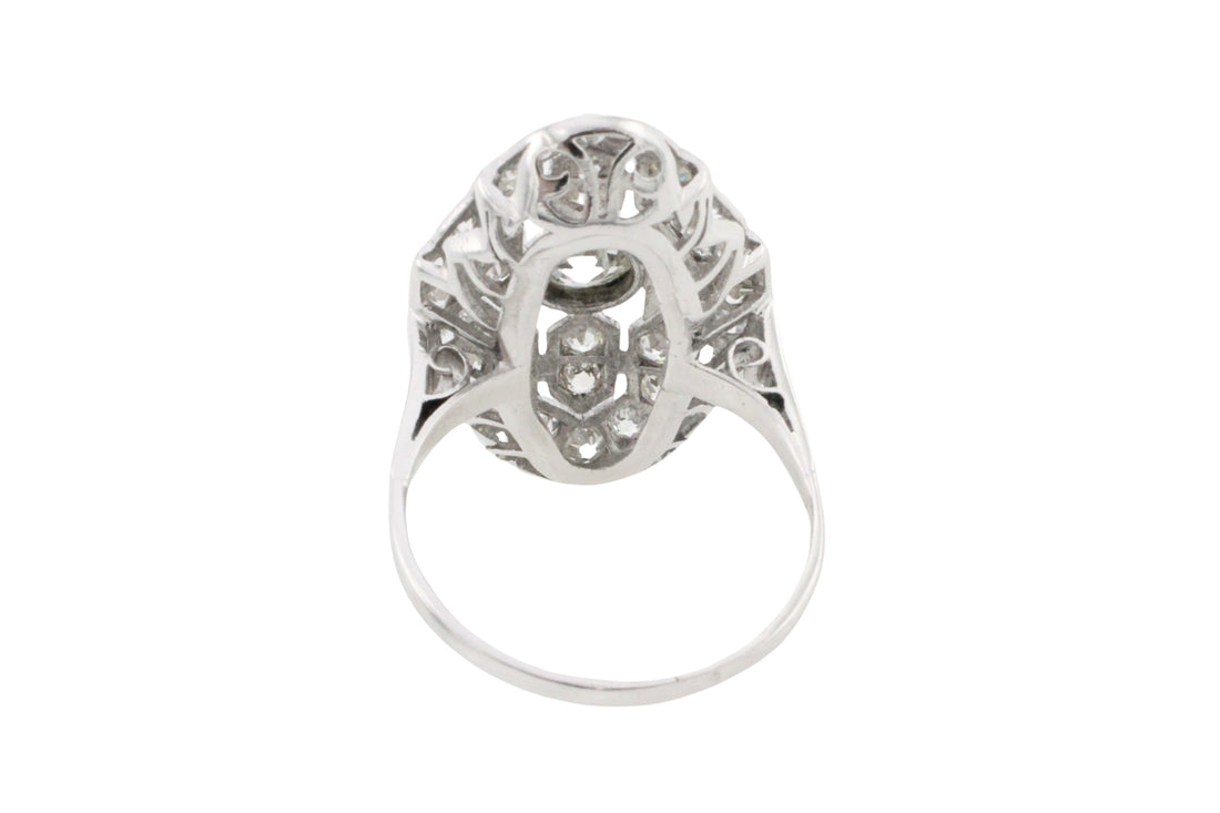 Art Deco diamond ring in white gold-The Antique Ring Shop