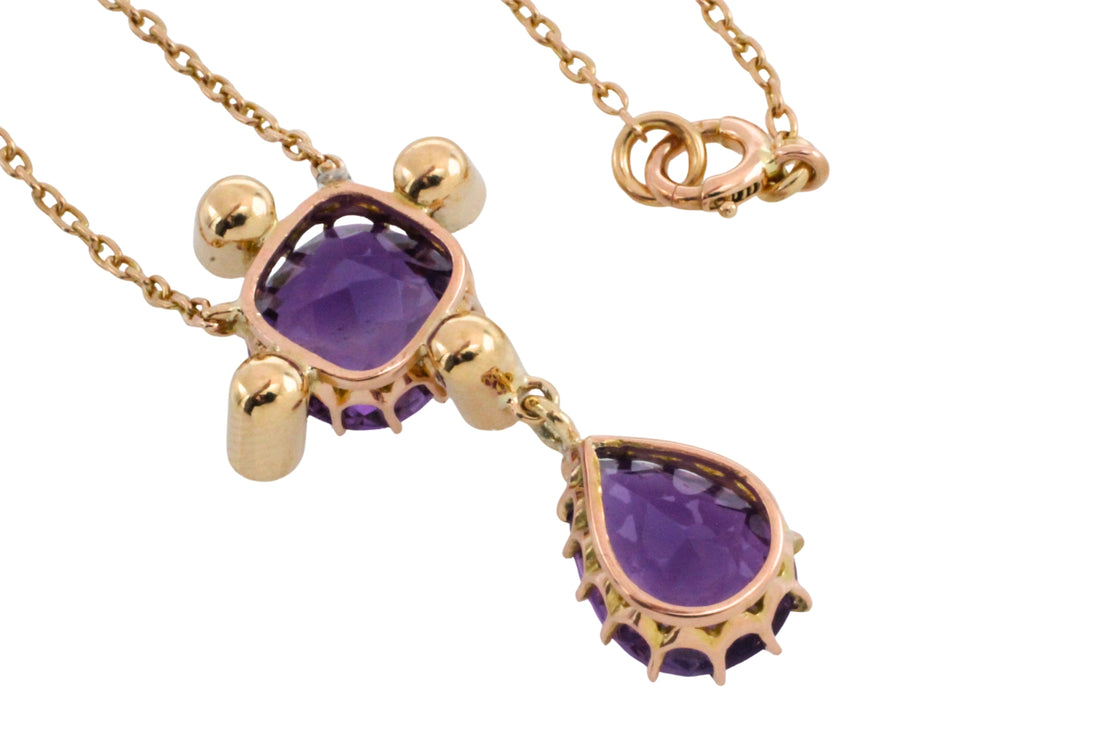 Victorian amethyst and pearl pendant