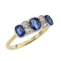 Edwardian period sapphire and diamond ring-Antique rings-The Antique Ring Shop