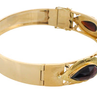 Vintage garnet bracelet in 14 carat gold-Bracelets-The Antique Ring Shop