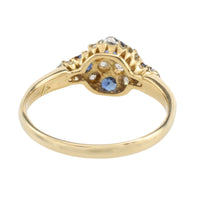 Edwardian sapphire and old cut diamond ring from 1909-Antique rings-The Antique Ring Shop