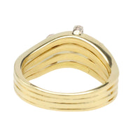 Vintage 18 carat gold ring with diamonds