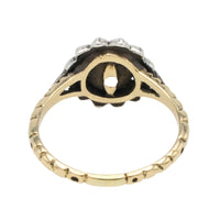 Rose diamond ring in silver and gold-Vintage Rings-The Antique Ring Shop
