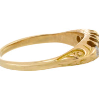 Edwardian five stone old cut diamond ring