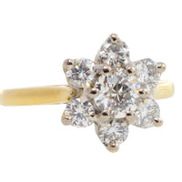 Vintage diamond cluster ring in 18 carat gold