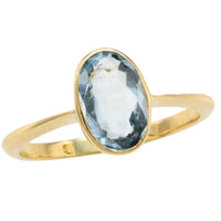 Edwardian aquamarine ring in 18 carat gold