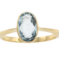 Edwardian aquamarine ring in 18 carat gold