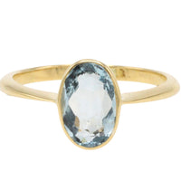 Edwardian aquamarine ring in 18 carat gold