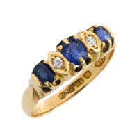 Victorian sapphire and diamond ring from 1897